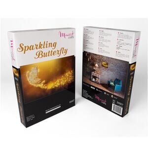 Miniart Crafts 55007 Sparkling Butterfly DIY Bead Embroidery Kit Handmade Decor